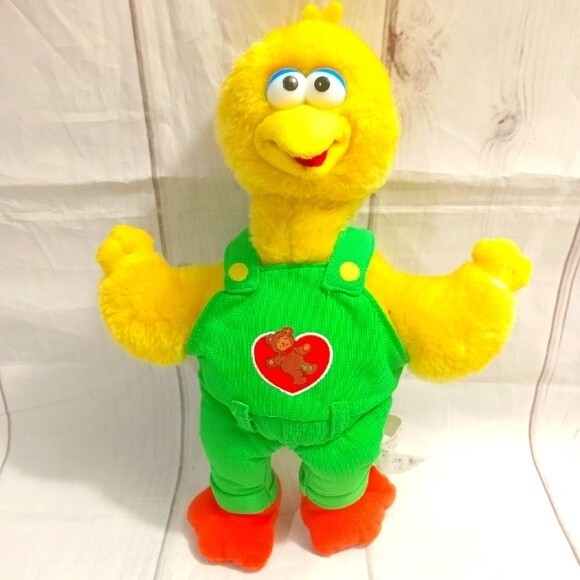 Sesame Street 2004 Nanco Plush Big Bird Green Overalls Stuff Animal 12 in Plush - Picture 1 of 6